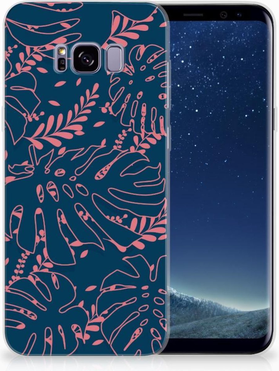 Back Cover voor Samsung Galaxy S8 Plus TPU Case Palm Leaves