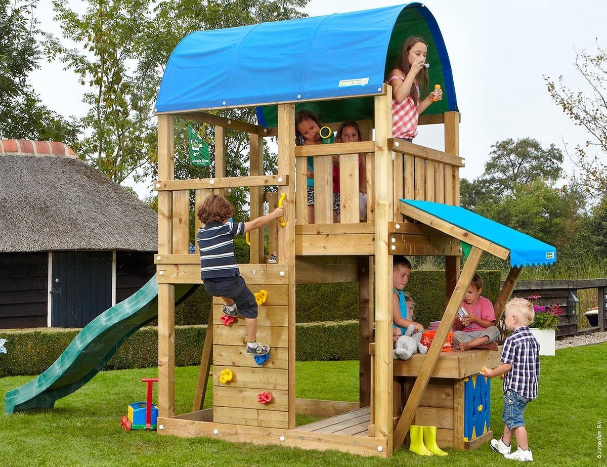 Jungle Gym Farm Mini Market Houten Klimtoestel voor