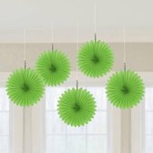 AMSCAN - Hangende decoratie groene rozetten - Decoratie > Slingers en hangdecoraties