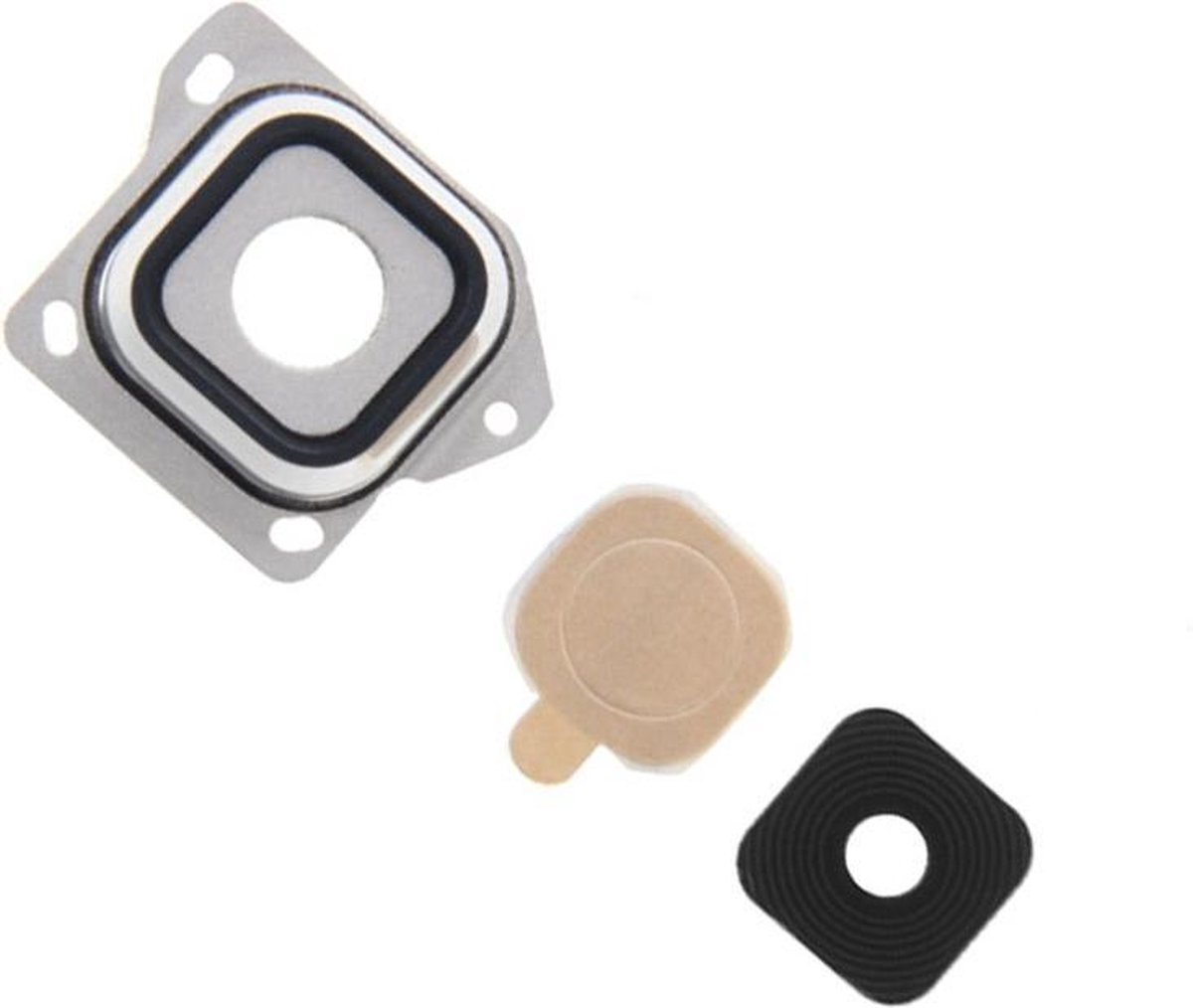 Camera cover met lens - Wit - geschikt voor de Samsung Galaxy A3 A3000F