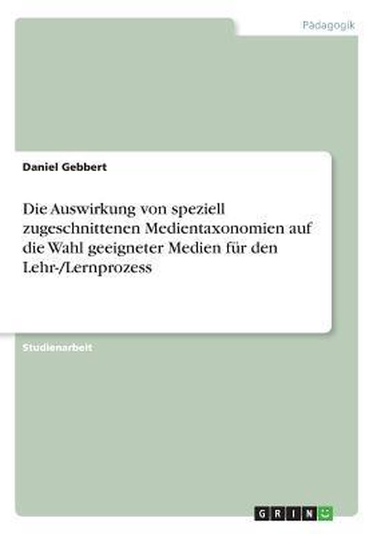 Die Auswirkung von speziell zugeschnittenen Medientaxonomien ... - cover