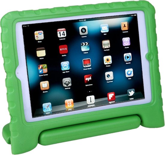Naleving van Kostuum Gezicht omhoog geschikt voor iPad mini hoes kinderen groen | bol.com