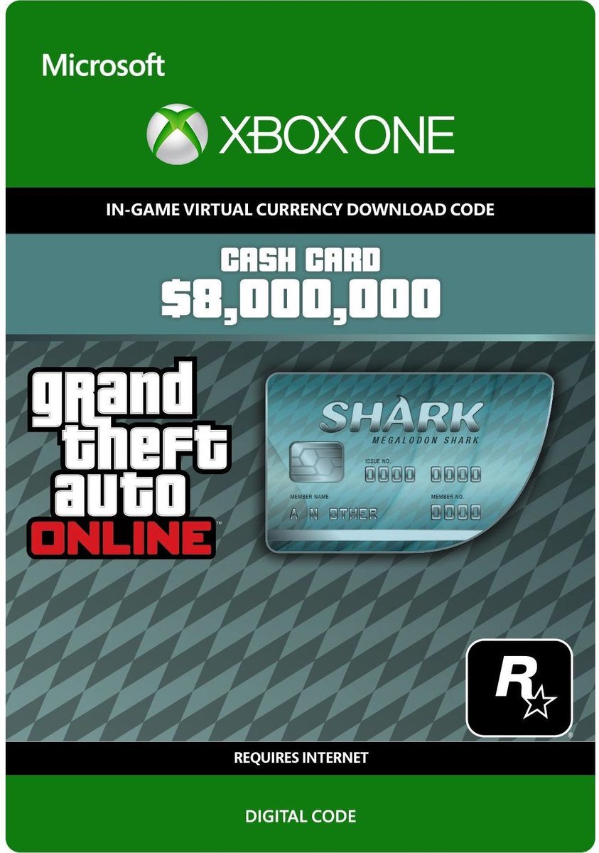 Grand Theft Auto V (GTA 5) - Megalodon Shark Card: $ 8.000.000 - Xbox One download - Rockstar