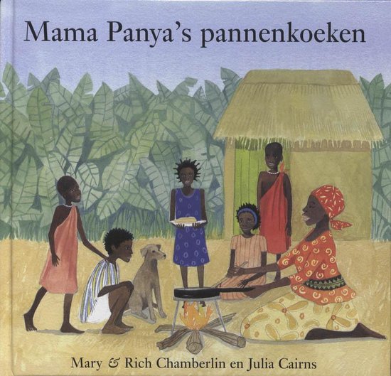 Cover van het boek 'Mama Panya's pannenkoeken' van Mary Chamberlin en Rich Chamberlin