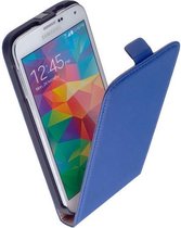 Samsung Galaxy Alpha Leder Flip Case hoesje Blauw