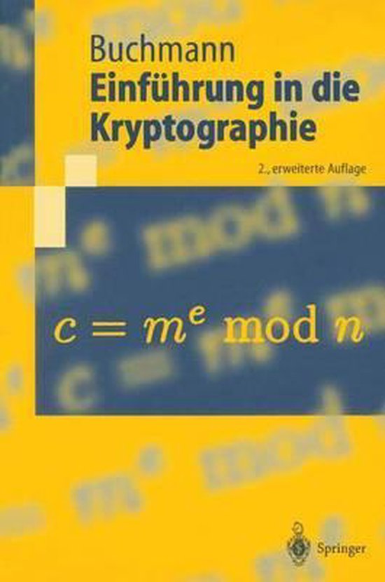 Einfa1/4hrung in Die Kryptographie - cover