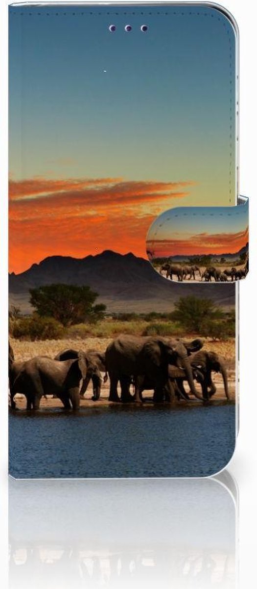 Samsung Galaxy A50 Telefoonhoesje met Pasjes Olifanten
