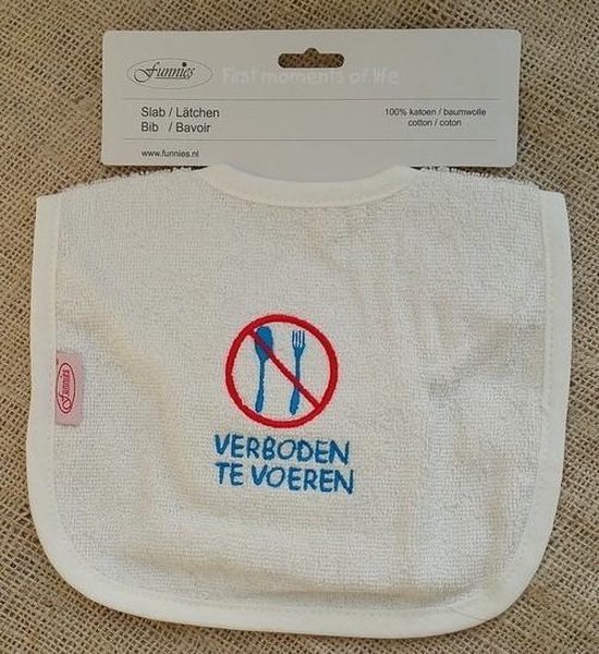 Bavoir avec "Interdit de nourrir"