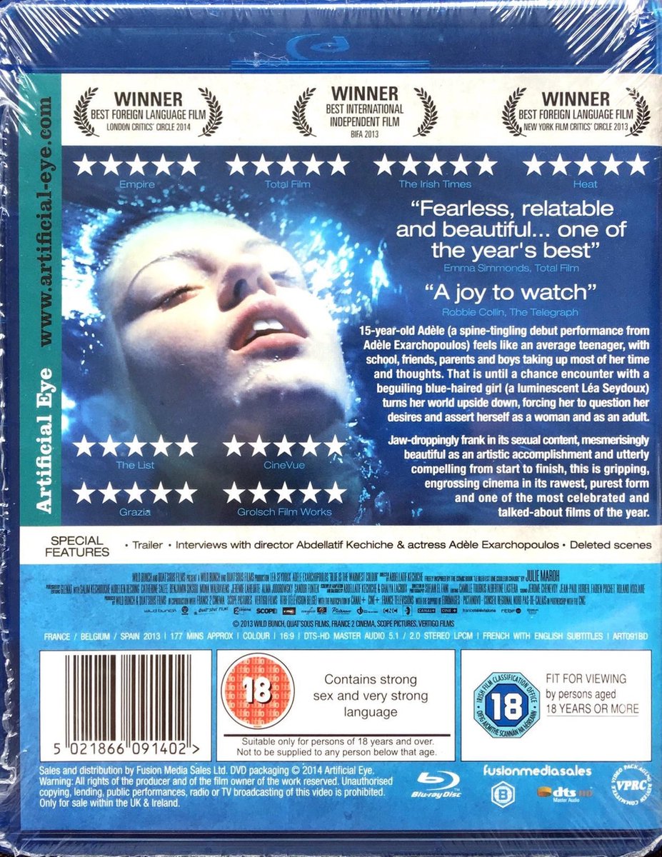 La vie d'Adele Blue Is the Warmest Colour (Bluray) (Import) (Bluray