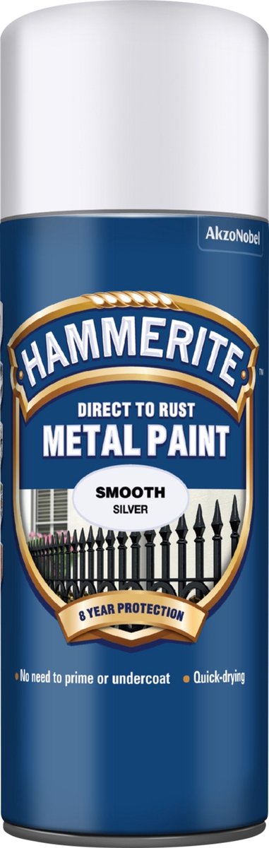 Hammerite Direct To Rust Metal Paint Aerosol Smooth Finish 0,4 l