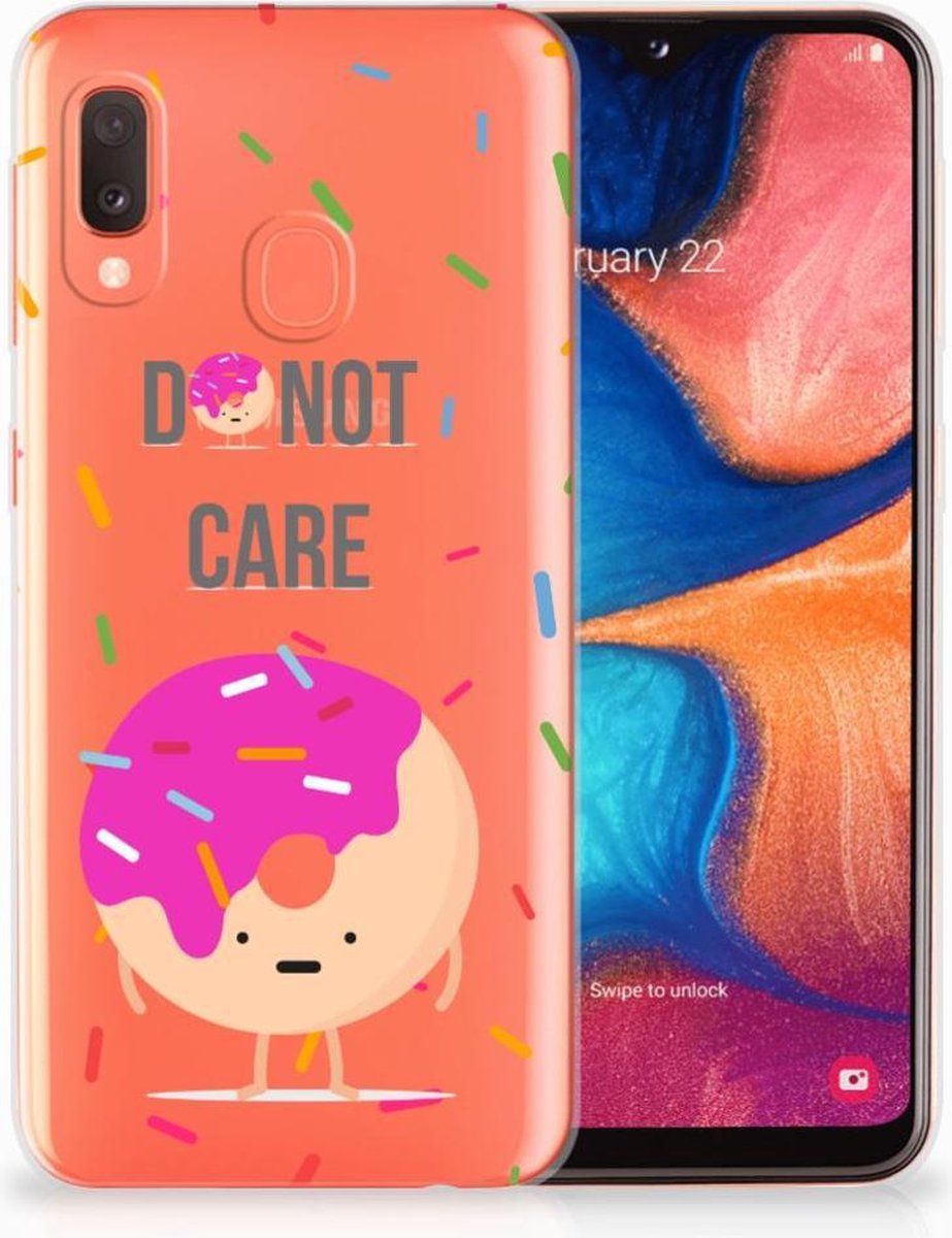 Samsung Galaxy A20e Siliconen Case Donut Roze