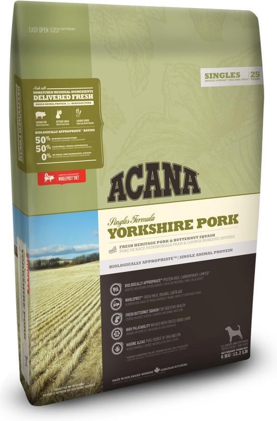 Acana - Singles Yorkshire Pork Dog - Hondenvoer - 2 kg