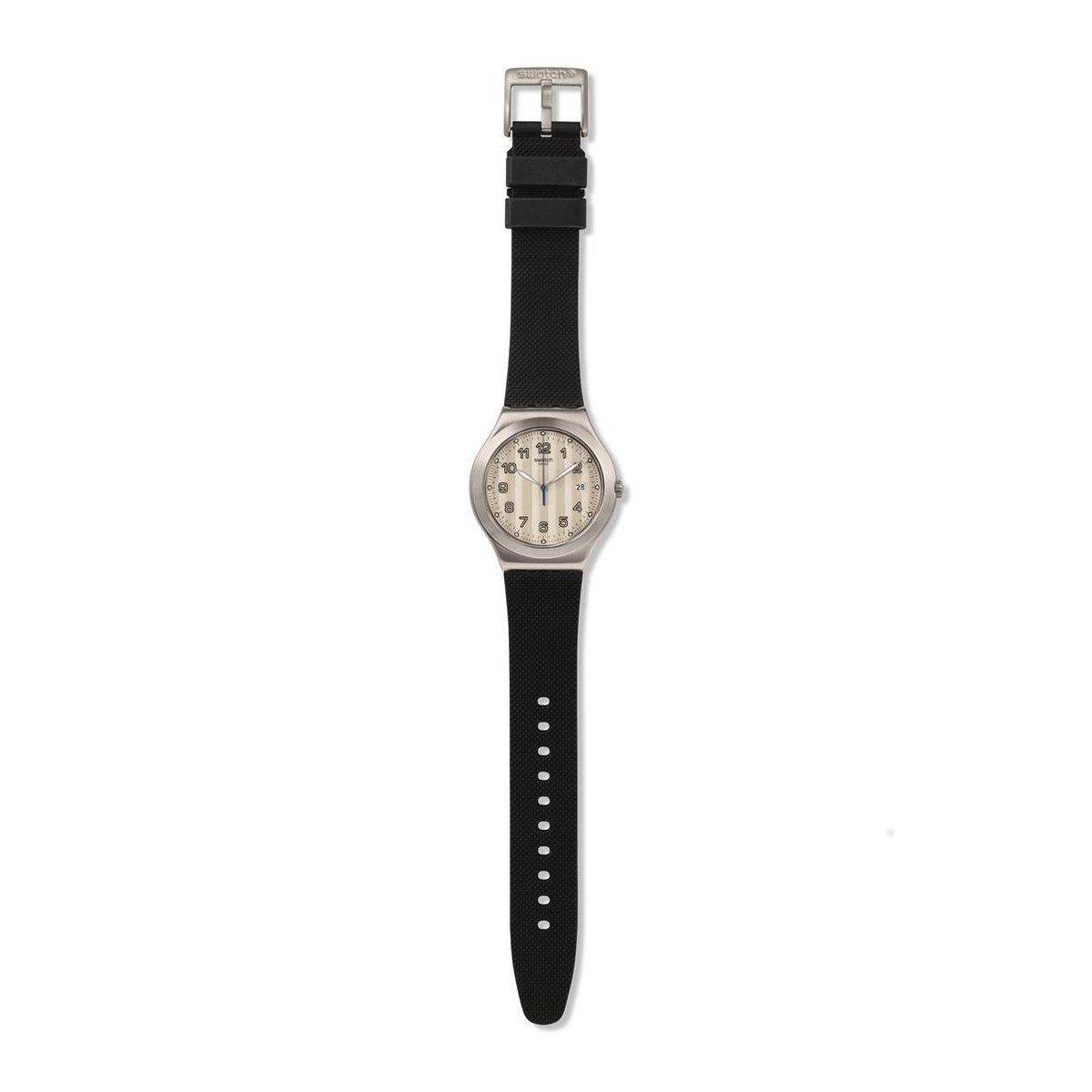 Swatch Côtes Silver horloge - Zwart