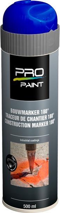 Pro-Paint Markeerspray Fluor Blauw 500ml 180º