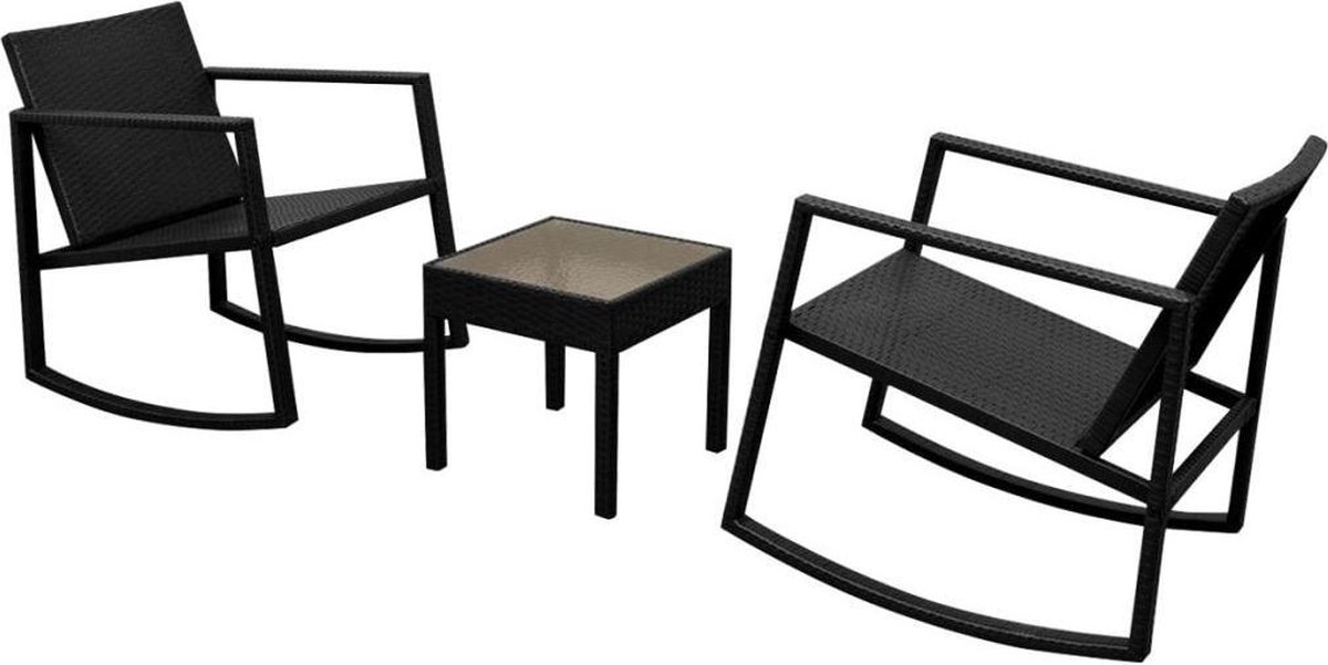 waterstof Vooruit Isoleren Tuinset balkonset buitenset met tafel en twee loungestoelen stoelen  schommelstoelen buiten | bol.com