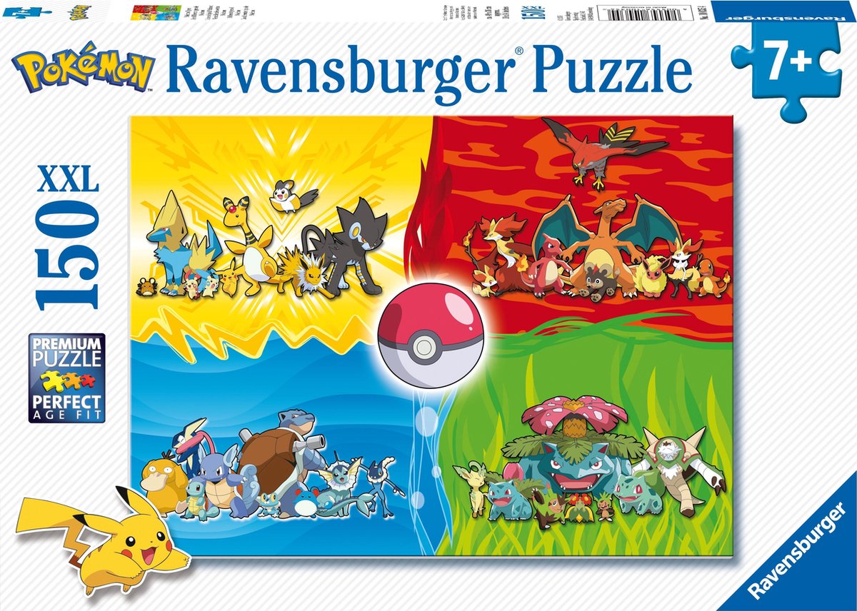 Ravensburger Verschillende Pokémon puzzel - legpuzzel - 150 stukjes