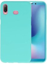 Bestcases Color Telefoonhoesje - Backcover Hoesje - Siliconen Case Back Cover voor Samsung Galaxy A6s - Turquoise