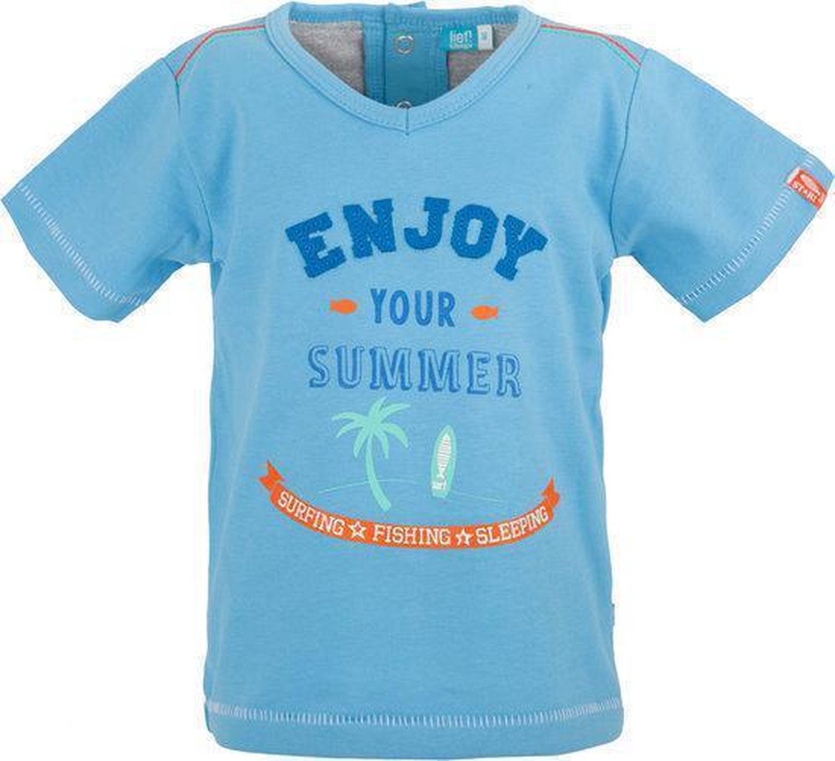 lief! Jongens T-shirt - Alaska Blue - Maat 80