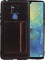 Mocca Staand Back Cover 1 Pasjes voor Huawei Mate 20 X