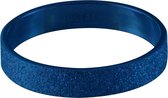 Quiges Stapelring Dames - Vulring Glitter - RVS Blauw - Maat 19 - Hoogte 4mm