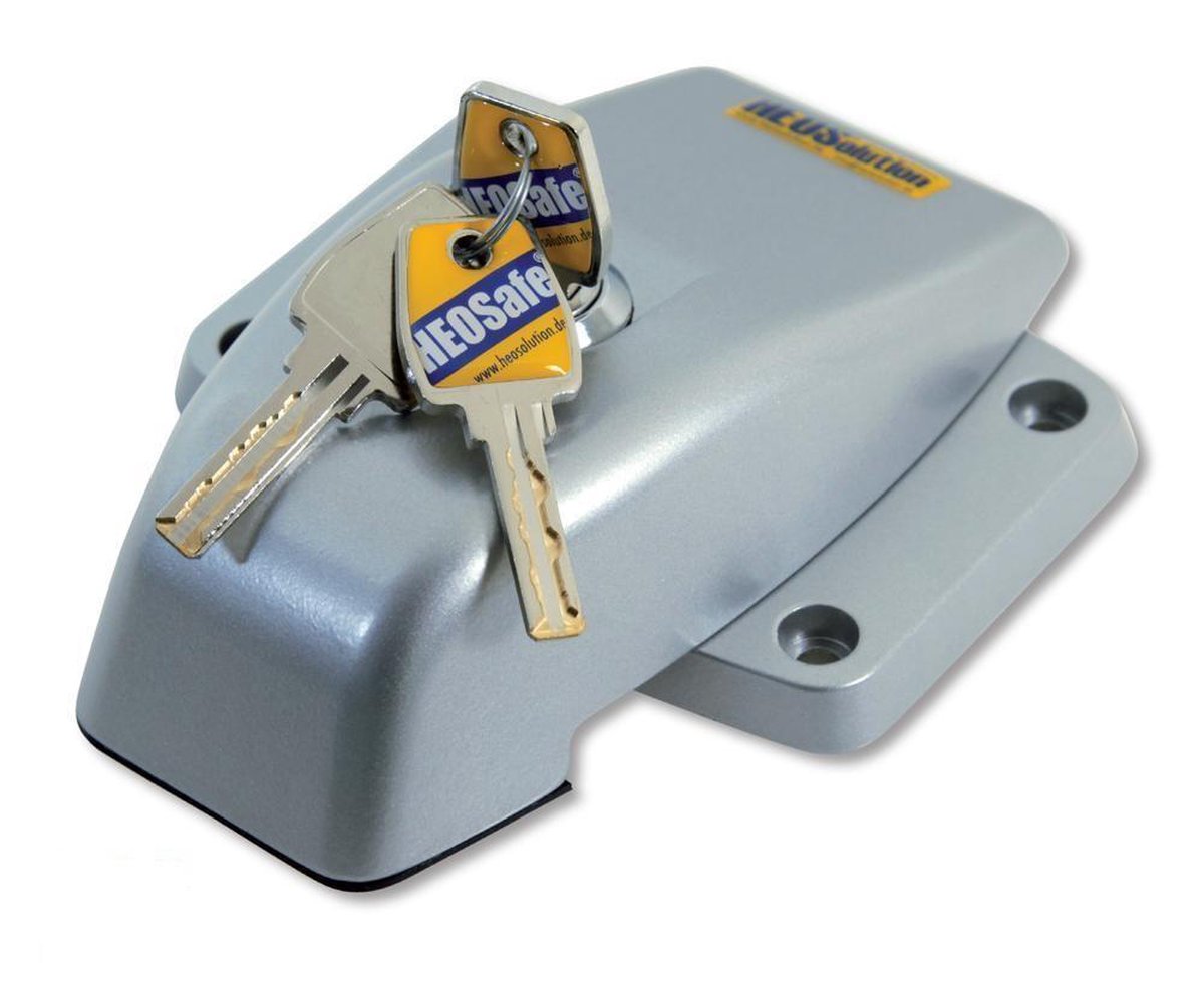 HEOSafe slot voor Buscamper schuifdeur of luiken Heosafe 1760 ZILVER (2 stuks)