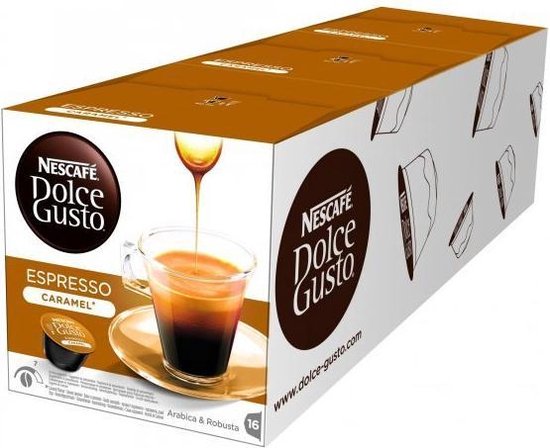 Nescafé Dolce Gusto Espresso Caramel Cups - 3 x 16 stuks | bol.com