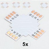 5 Stuks - 10mm 4-Pin X PCB Connector voor RGB SMD5050 5630 LED strips