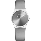 BERING 12130-609 - Horloge - Satijn/leer - Zilverkleurig - Ø 30 mm