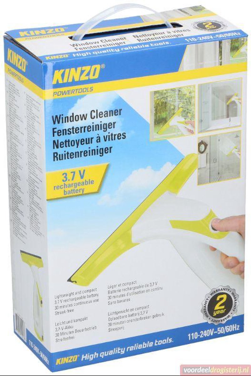 Kinzo - ruitenreiniger - lichtgewicht en compact - streeploos - incl.  adapter | bol.com