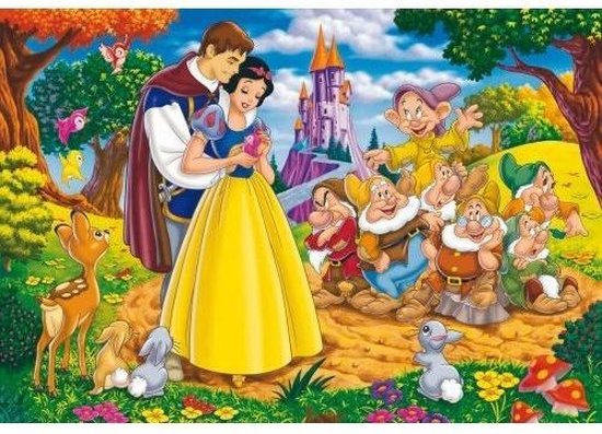 Legpuzzel - Goud - 35 stukjes - Disney, Sneeuwwitje en de Prins