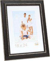 Deknudt Frames fotolijst S221F2 - zwart met naturel accent - 20x28 cm