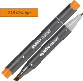 Stylefile Twin Marker - Oranje - Deze hoge kwaliteit stift is ideaal voor designers, architecten, graffiti artiesten, cartoonisten, & ontwerp studenten