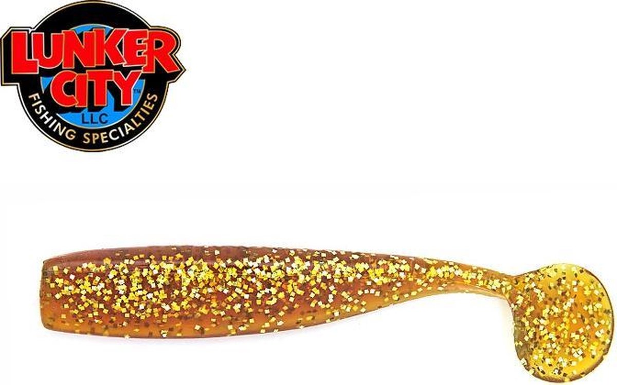 Lunker City Shaker 4,5" Motoroil Silver Flake