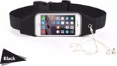Running touch belt - sport band - wait band - sport riem - geschikt voor iPhone 7 Plus of  iphone 8 Plus - zwart