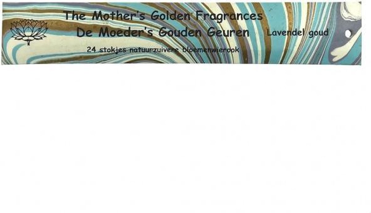 Wierook Lavendel Goud - De Moeders Gouden Geuren - 24 lange wierook stokjes Natuurzuivere Bloemenwierook