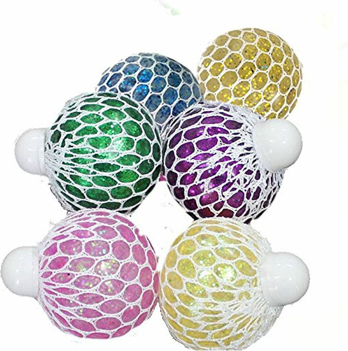 Squishy Stress Ball Mesh - Glitter - Fidget - Antistress bal | Games |  bol.com