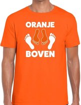 T-shirt oranje boven voor heren - Koningsdag / EK-WK kleding shirts M