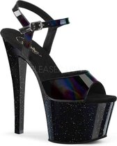 Pleaser Sandaal met enkelband, Paaldans schoenen -37 Shoes- SKY-308N Paaldans schoenen Wit