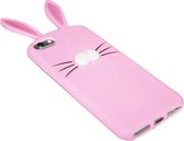 Roze konijn hoesje Geschikt voor iPhone 8 Plus/ 7 Plus