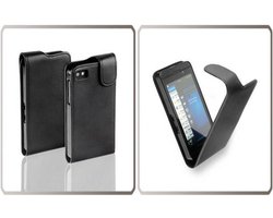 Klap Flip case/case Kunstleer Telefoonhoesje - BlackBerry Z10 Zwart