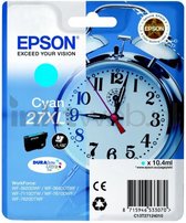EPSON 27XL ink cartridge cyan high capacity 10.4ml 1.100 pages 1-pack RF-AM blister - DURABrite ultra ink