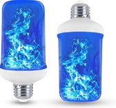 Led Fire Lamp - Vuur-simulatie - E27 - Omdraai functie - Fitting Onder + Boven - Blauw