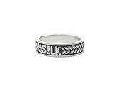 SILK Jewellery - Zilveren Ring - Crossline - 130.18 - Maat 18