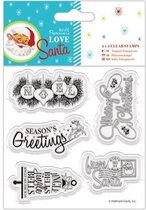 4 x 4 Inch Stempel  - Love Santa - Edelengde Sentimenten