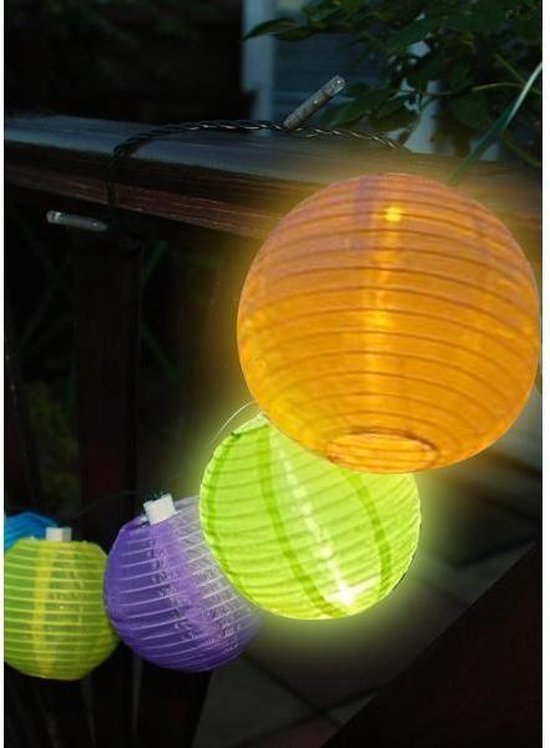 renderen Tot ziens anders Slinger 10 Chinese lampions op zonne-energie | bol.com