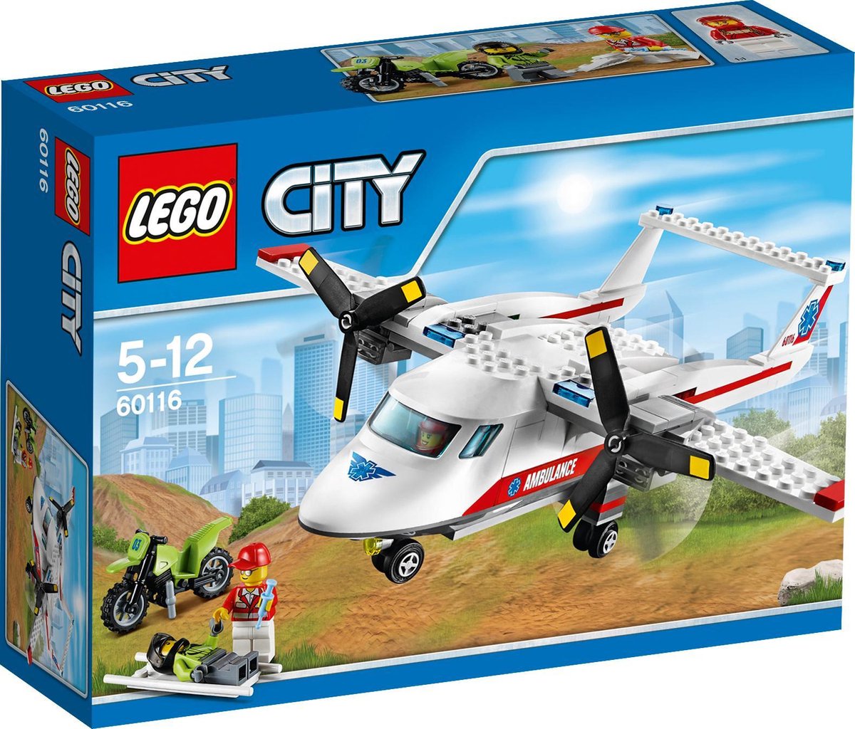 L'avion ambulance LEGO City - 60116 | bol