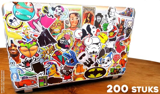 Laptopstickers 200 stuks Vinyl | Macbook Laptop stickers | ST05 | bol.com