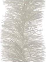 Kerstslinger winter wit 10 cm breed x 270 cm - Guirlande folie lametta - Winter witte kerstboom versieringen