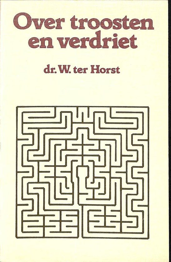 Over troosten en verdriet - cover