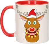 Kerst mok / beker rendier Rudolph - 300 ml - keramiek - koffiebeker